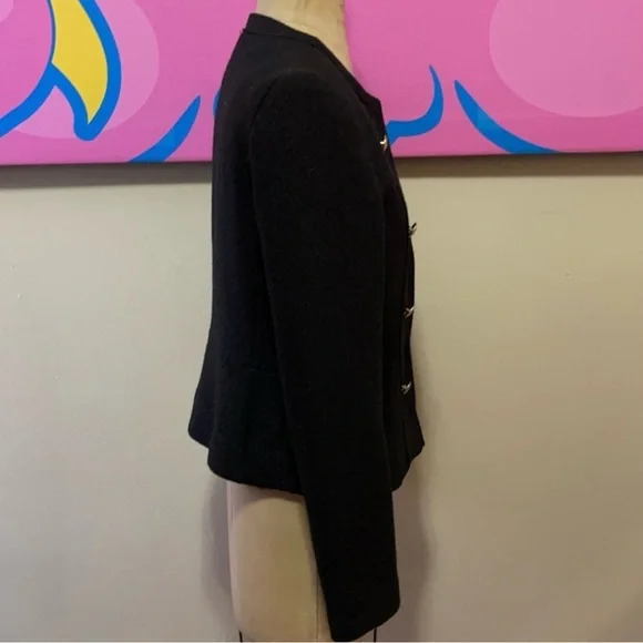 Mango MNG Black Tweed, Boucle Jacket - Picture 4 of 10